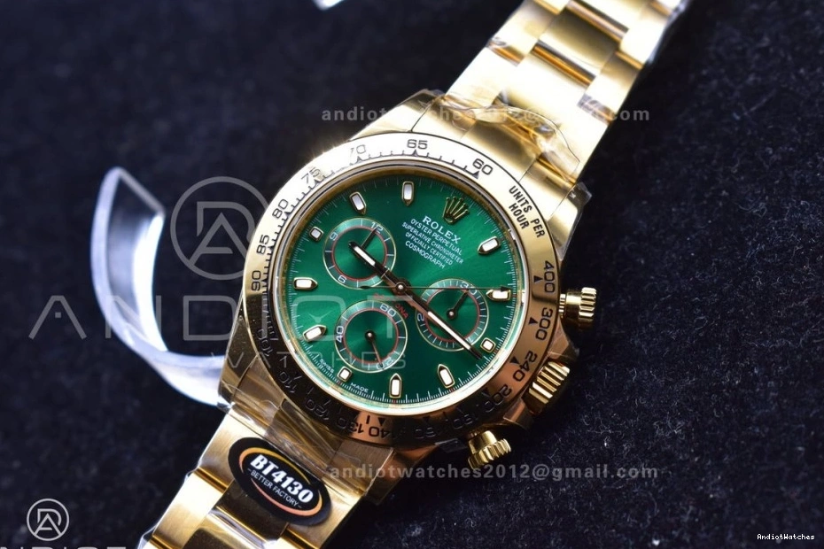 Bracelet BTF Daytona 1:1 Edition 755 on SA Best TravelReady Green Dial 116508 YG 1210